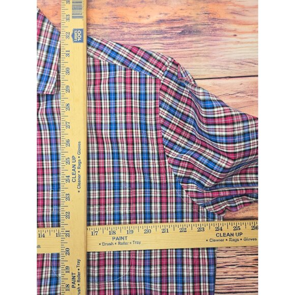 Peter Millar Mens Classic Fit Plaid Dress Shirt Large - Picture 6 of 6